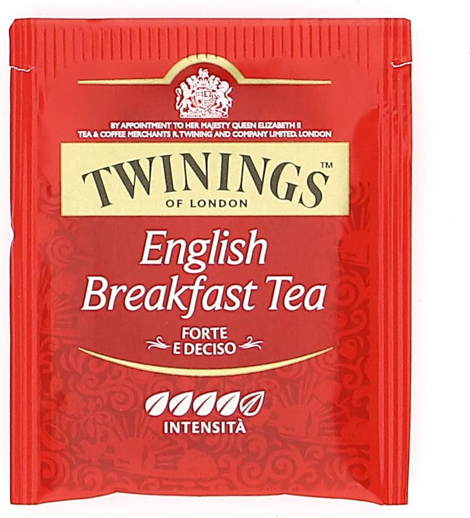 Italian Gourmet Schwarzer Tee English Breakfast 12er Pack, 12 x 25 Teebeutel 50 g je Packung, kräftig & malzig, Frühstückstee für Morgenroutine, Büro & Gastro Vorratspack + Italian Gourmet Polpa