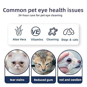 Eye Wipes for Dogs, 200 Pads Pet Tear Stain Cleaning Wipes for Eye Care of Dogs and Cats, Mild Ingredient, Gently Remove Pet Tear Stain, Eye Debris, Discharge, Mucus Secretions - Safe Ingredients Eye Wipes for Dogs 200 Pads Pet Tear Stain Cleaning Wipes for Eye Care of Dogs and Cats Mild Ingredient Gently Remove Pet Tear Stain Eye Debris Discharge Mucus Secretions Safe Ingredients
