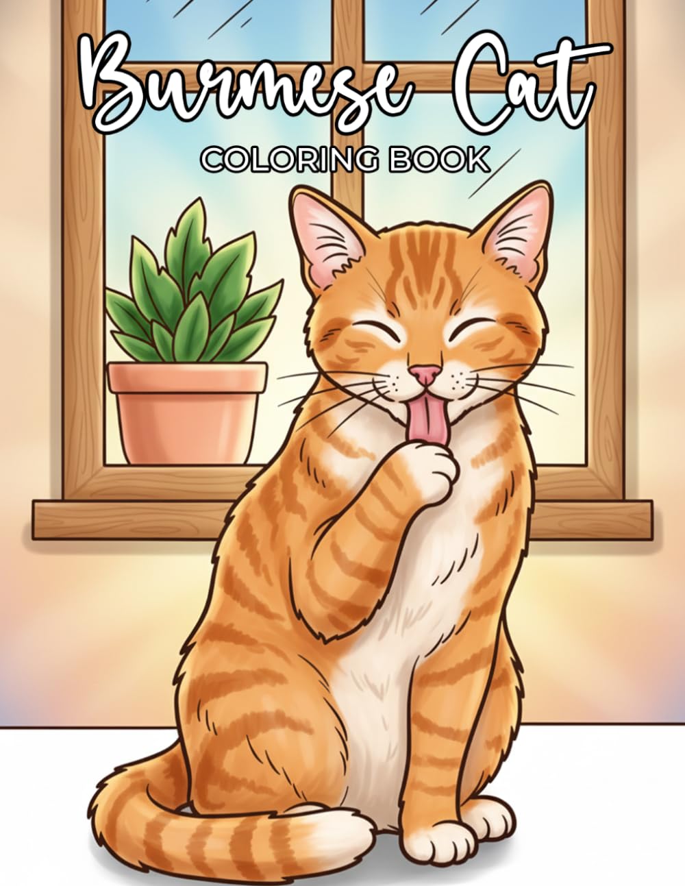 Burmese Cat Coloring Book: Beautiful Burmese Cat Designs For Feline Lovers And Artistic Adults