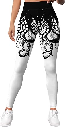 PAGYMO Printed Leggings for Women Pattern High Waisted Running Yoga Pants