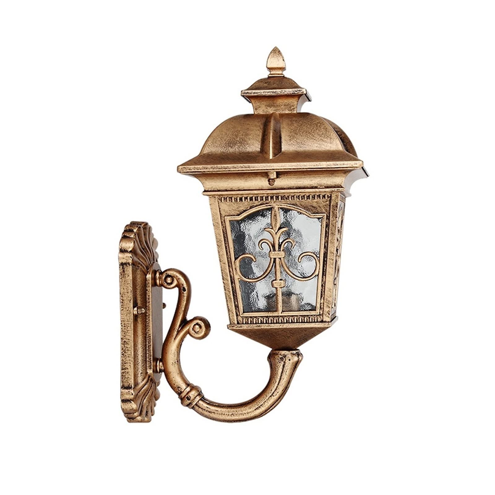 noxozoqm Outdoor Wall Lantern Traditional Porch Patio Lighting Fixture Wall Down Light Sconces Bronze Cast Stylish(Height 50cm)
