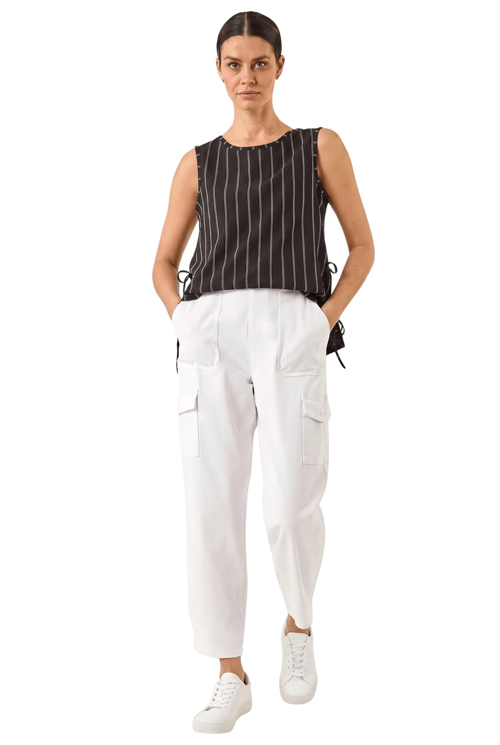 Roman - Women's Trousers - Cargo - Size 16 - White