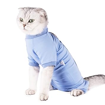 TNIU Cat Recovery Suit for Abdominal Wounds Skin Diseases After Surgery Pets Vest