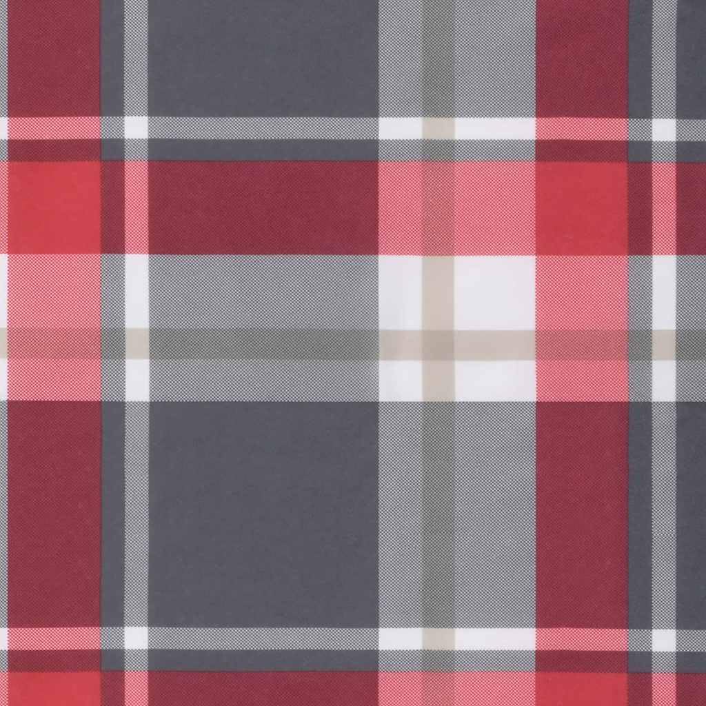 Set di 4 cuscini per esterni, 40 x 40 cm, motivo a quadri, colore rosso, poliestere impermeabile e imbottitura in fibra cava, comodi cuscini per sedie da giardino, balcone e lounge