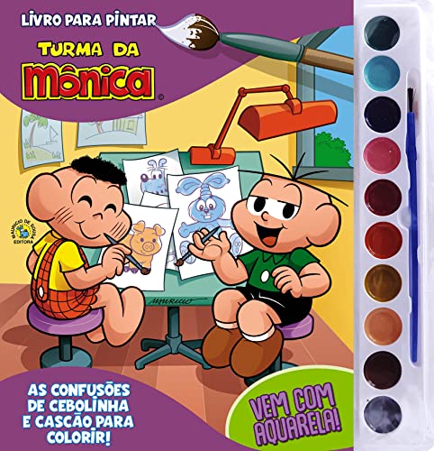 Turma da Mônica Livro para Pintar com Aquarela: Cebolinha e Cascão Turma da Mônica Livro para Pintar com Aquarela: Cebolinha e Cascão