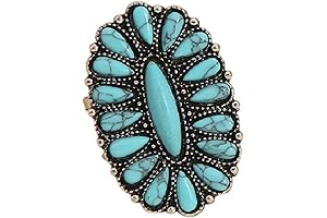 Bohemian Turquoise Flower Ring