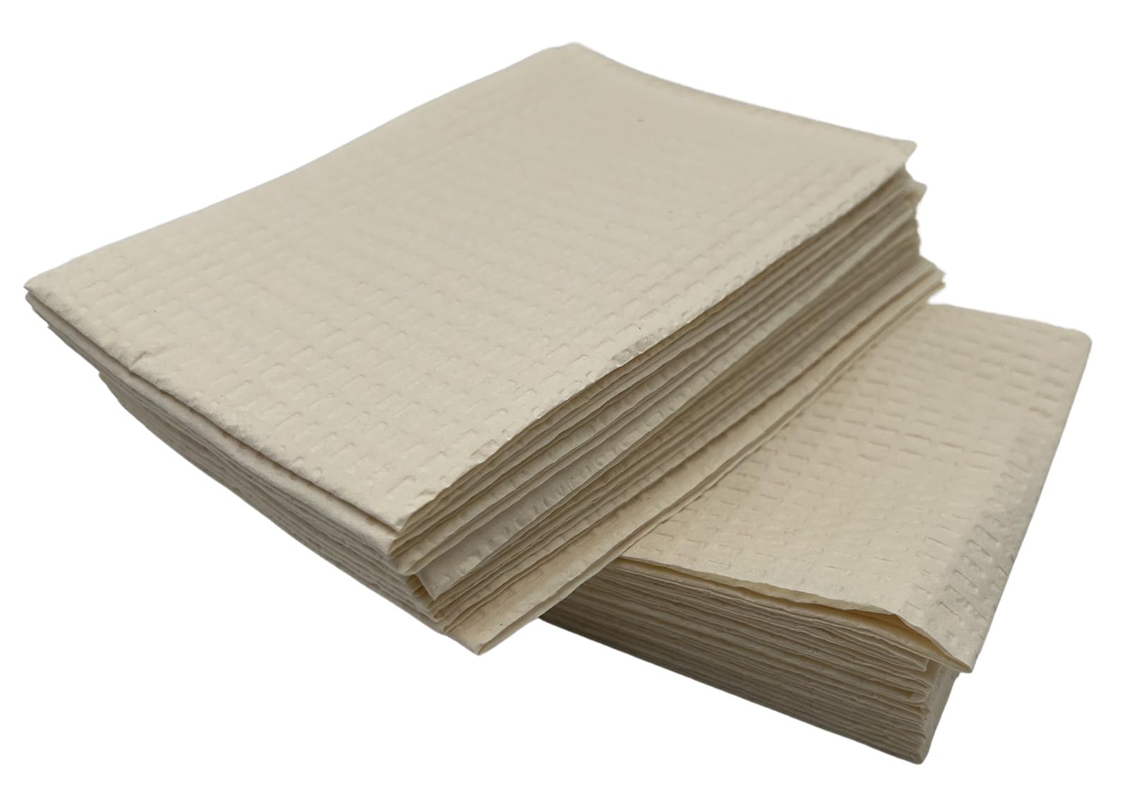 Disposable Dental Patient Waterproof Bibs 13"x18" with Poly Back, 3 Layer Bibs with Poly Back for Tattoo, Dental, Medical, Nail Tray or Table Covers (