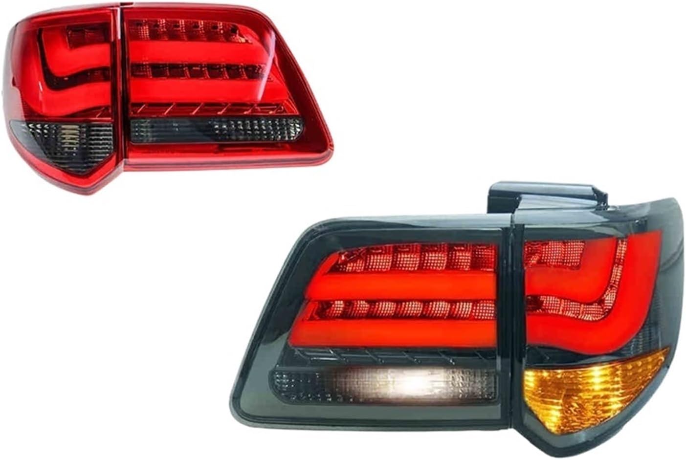Car Taillight Compatible for Fortuner 2011-2015 Full DRL Highlight Tool Rear Turn Signal Lamp(Red)