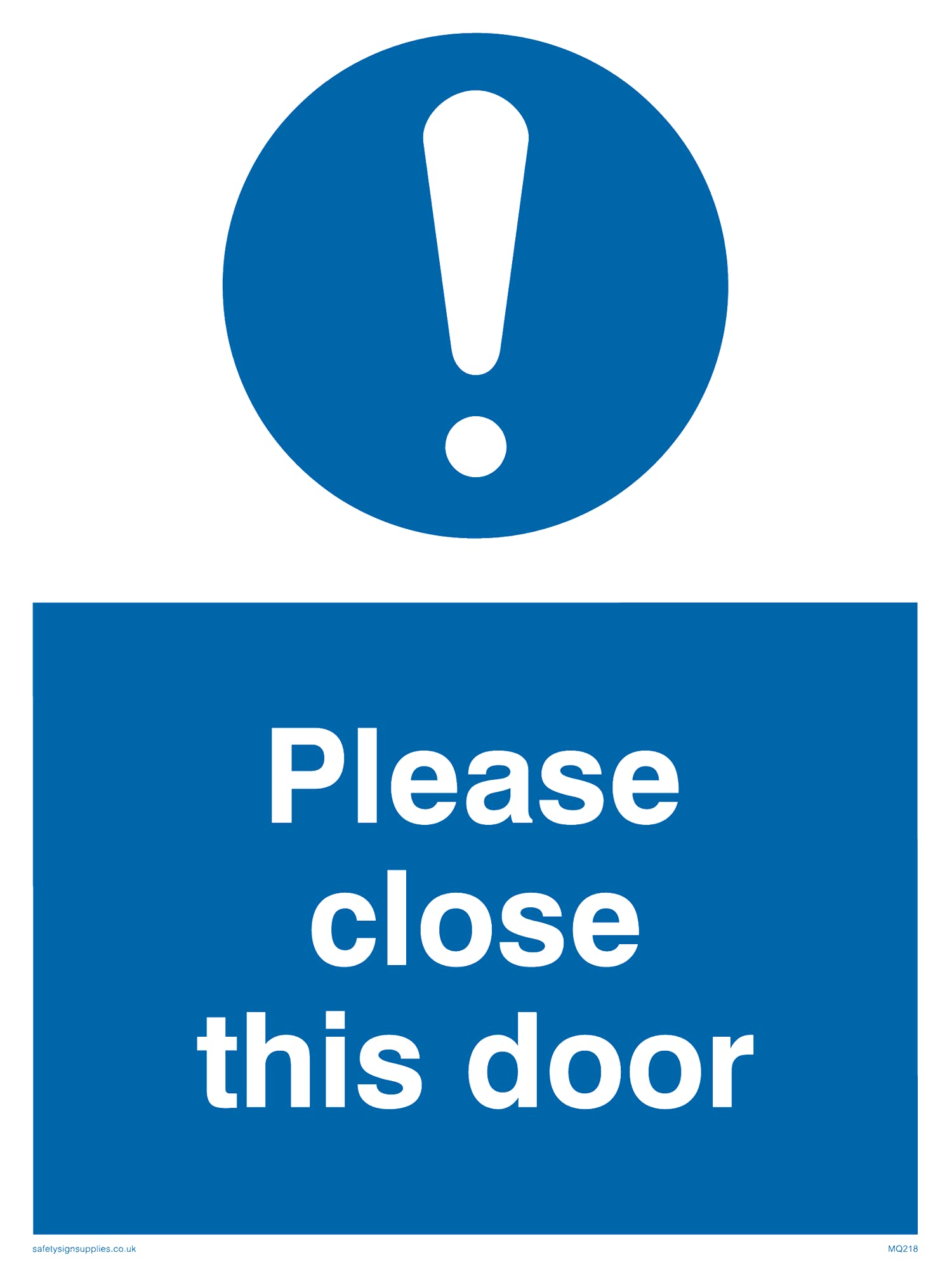 Pack of five - Please Close This Door Sign - 150x200mm - A5P