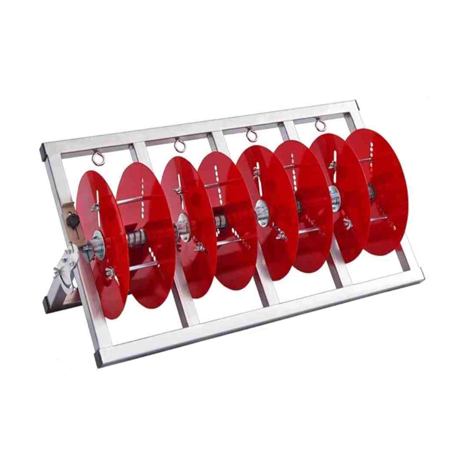 Organizador de cables plegable para 4 carretes de acero