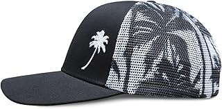 Trucker Hat for Men or Women- Many Cool Designs (Palm Tree- Mesh Print)