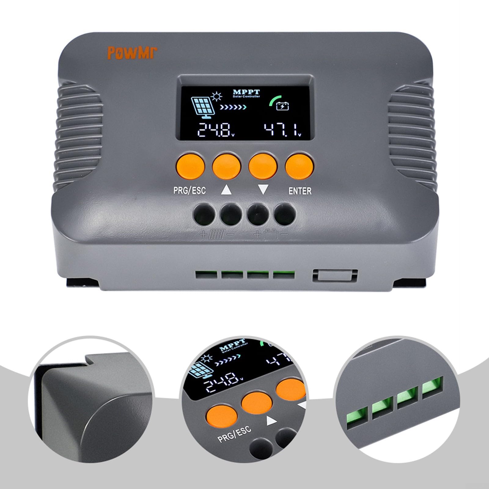 MPPT per regolatore solare, 24/36/48/60/72V Step-up MPPT 10A batteria solare regolatore intelligente regolatore di carica