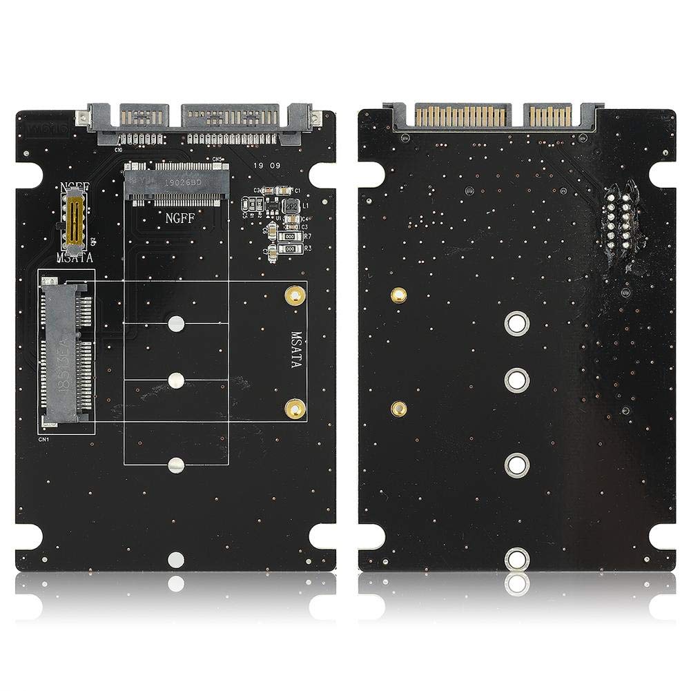 2 in 1 Mini M.2 NGFF e SSD mSATA a SATA 3.0 Convertitore/Adattatore per Disco Rigido Supporto SSD mSATA/M.2 NGFF SSD per Desktop