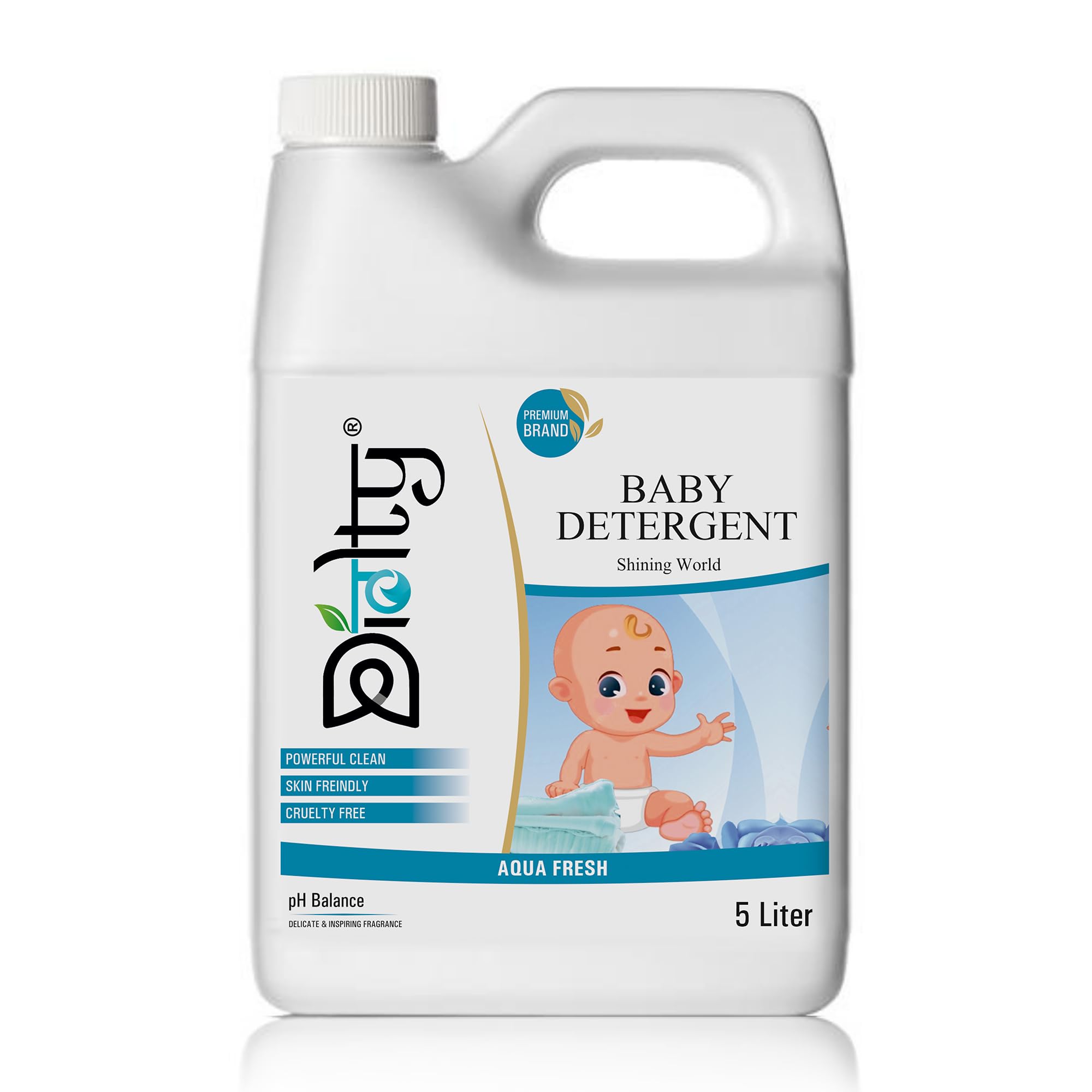 Diolty Baby laundry liquid detergent 5 Liter, washing liquid for Baby Clothes (Fresh)