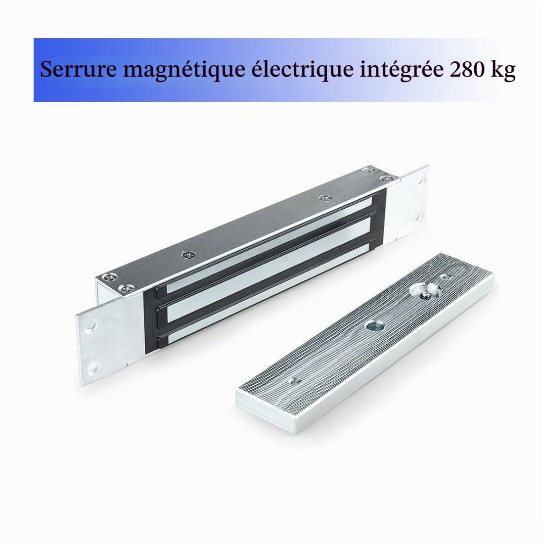 280KG/600lbs Serrure magnétique électrique DC12V Installation intégrée Étanche NC Fail Safe Serrure électromagnétique pour système de contrôle d'accès Porte en bois/métal/verre
