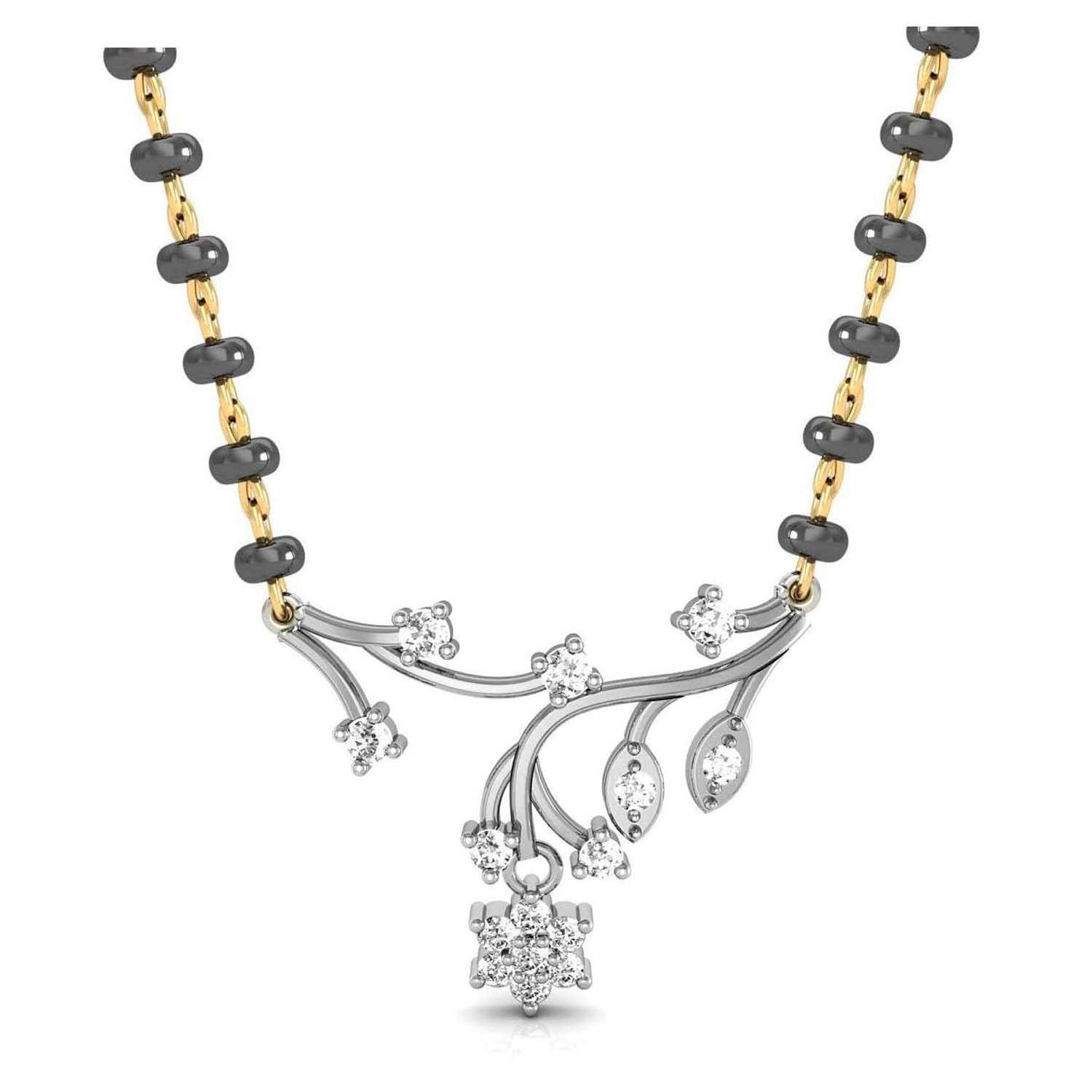 18k (750) White Gold and Diamond Mangalsutra for Women
