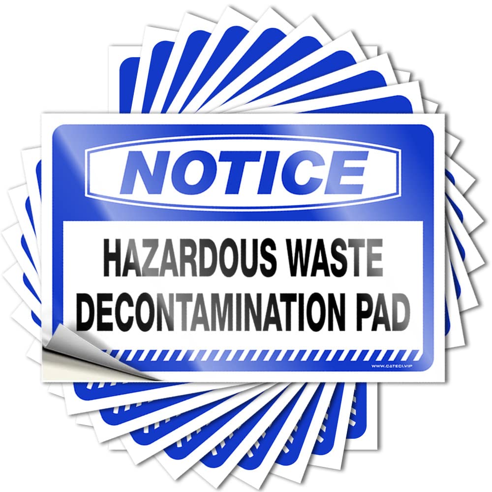 Stickers Teen Bedroom Decor | Scented Waterproof Notice Hazardous Waste Decontamination Pad for Bathroom(8X12CM)