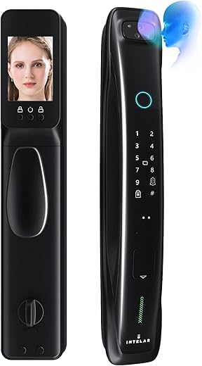 Fechadura, WIFI Reconhecimento facial 3D da porta de segurança fechadura da porta inteligente fechaduras eletrônicas chave ic cartão desbloquear...