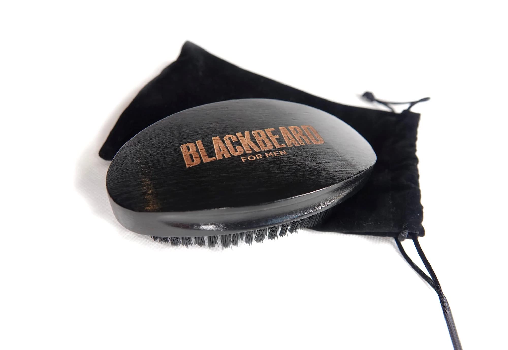 Blackbeard Big Bad Beard Brush for Men - Beechwood Beard Grooming Tool with Vegan Bristles, Travel Beard Brush, 1 Pack