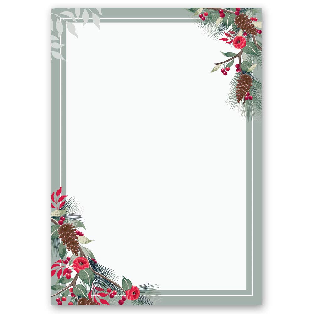 Motif Letter Paper! Seasons - Winter Winter Branches 100 Sheets DIN A4 - Paper-Media