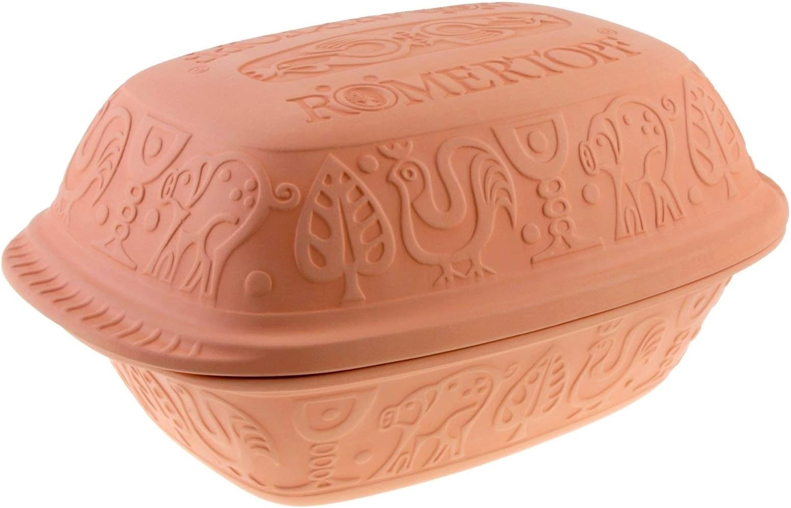 Römertopf Bräter Klassiker Keramik Dampfgarer aus Naturton für bis zu 4 ...