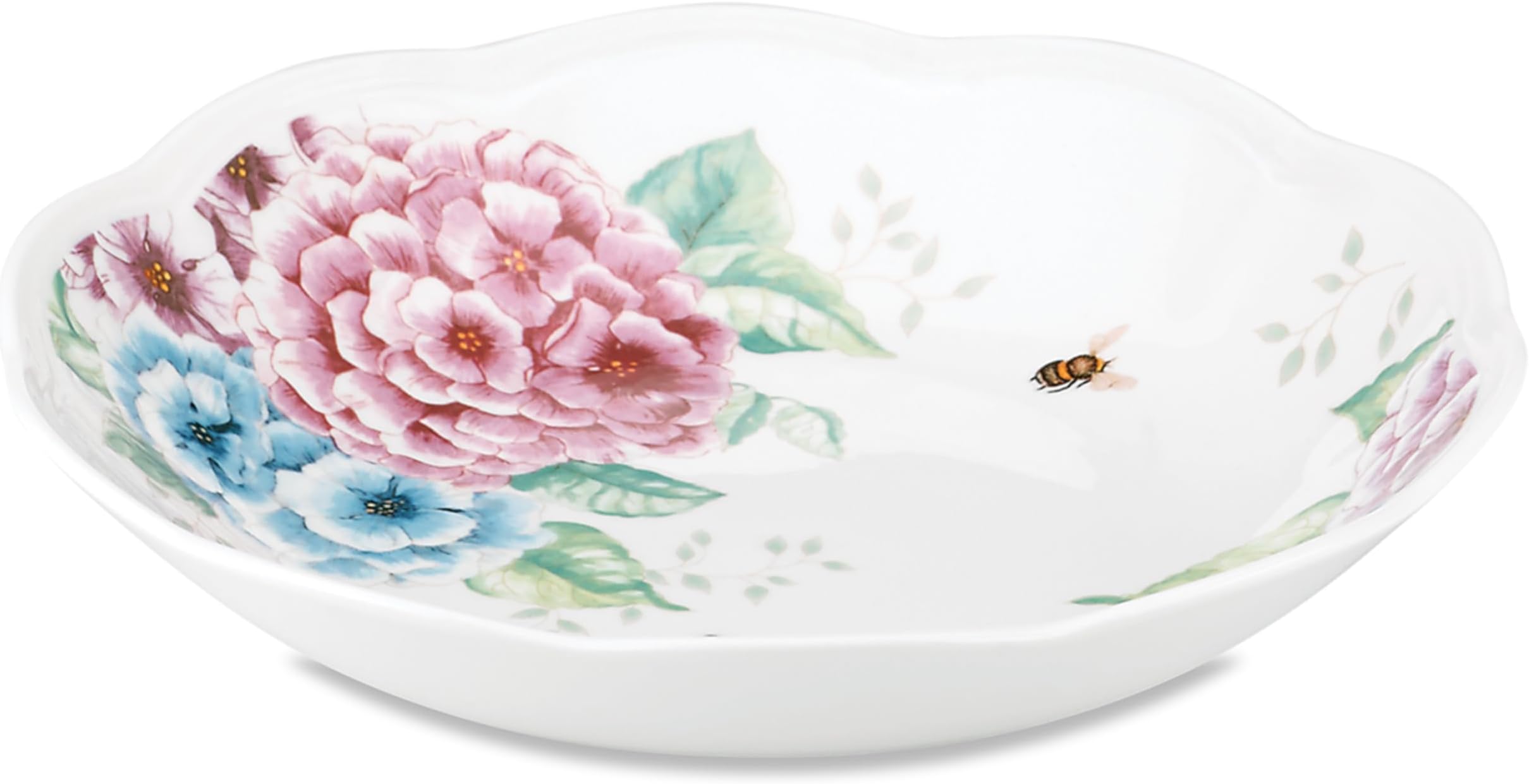 Lenox Papillon Meadow Hortensia Plate Pasta Bowl White