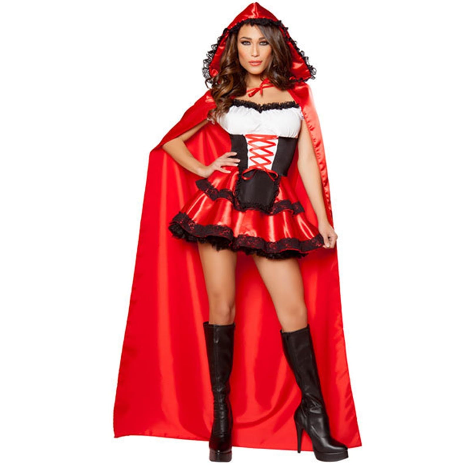 Minivestido con hombros descubiertos traje bávaro sexy de capa desmontable 7