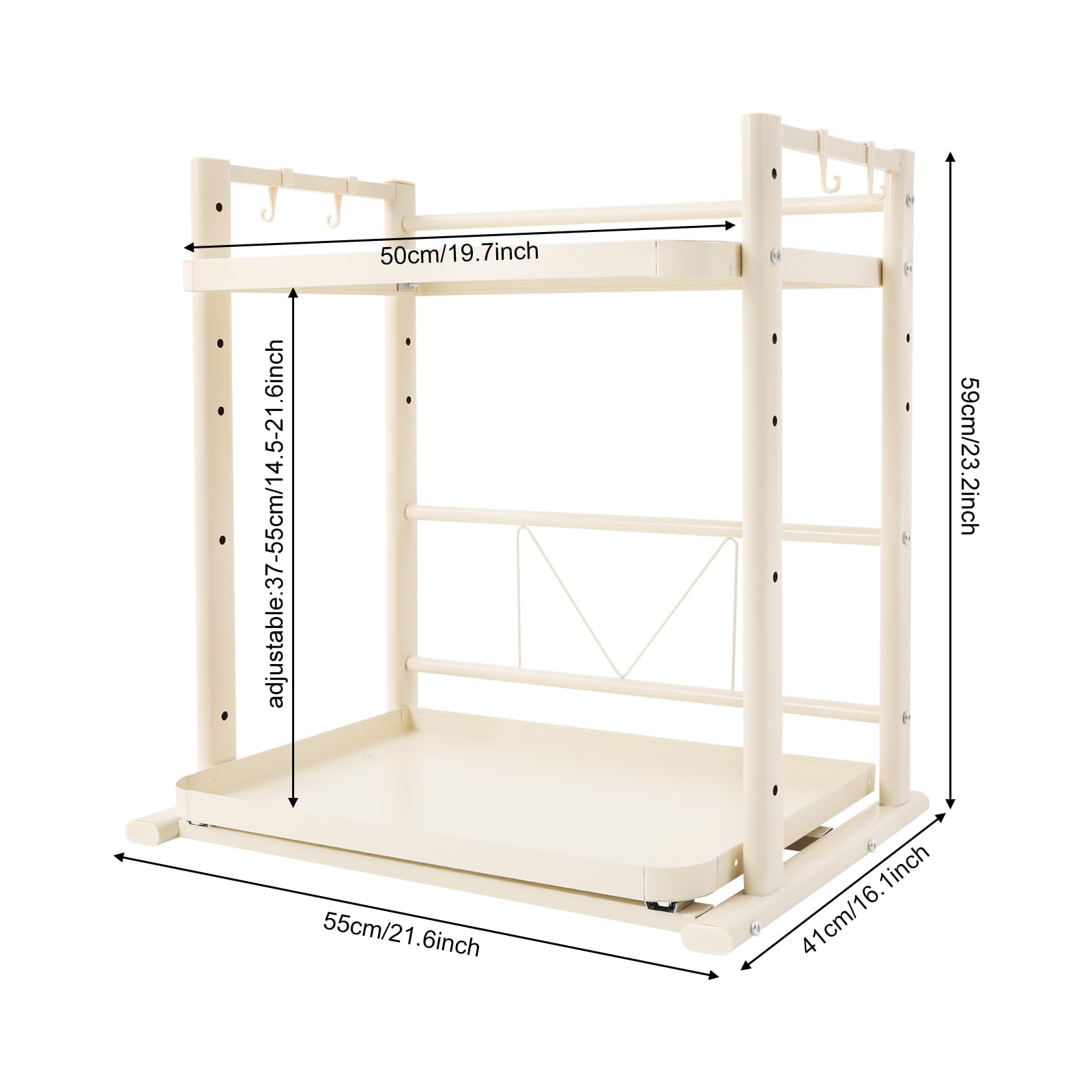 Scaffale a microonde estensibile, supporto per forno con ripiano scorrevole
