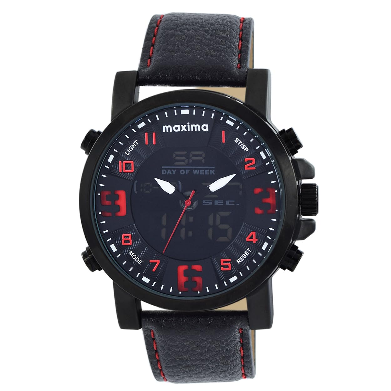 Maxima Leather Men Adventure Anadigi Gents Analogue - Digital Watch 58251Lman, Multi-Color Dial, Black Band (B0CTKGF9XV) Amazon Price History, Amazon Price Tracker