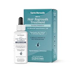 Santo Remedio Mens Hair Regrowth Treatment Helps Stimulate Hair Growth and Reduce Hair Loss Contains 5 Minoxidil Clinically
