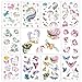 Tatouage Enfant,10 FeuillesTatouage Paillette Enfant,Tatouage Licorne,Tatouage Papillon,Tatouage Temporaire Fille,Tattoos Enfants de Fête d'Anniversaire Cadeau