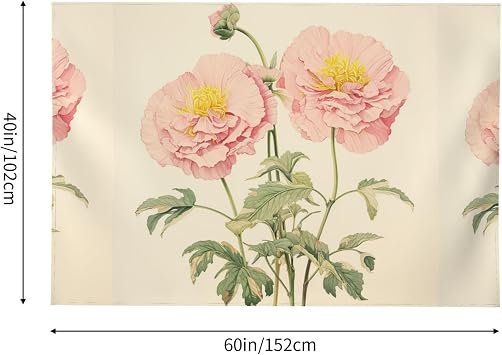 RLDOBOFE Flower Illustration Tapestry Aesthetic Wall Hanging Tapestries 60'' x 40'' Boho Tapestries Vertical Wall Art Decorative Funny Vintage Poster Flag Tapestry for Bedroom Living Room Decor