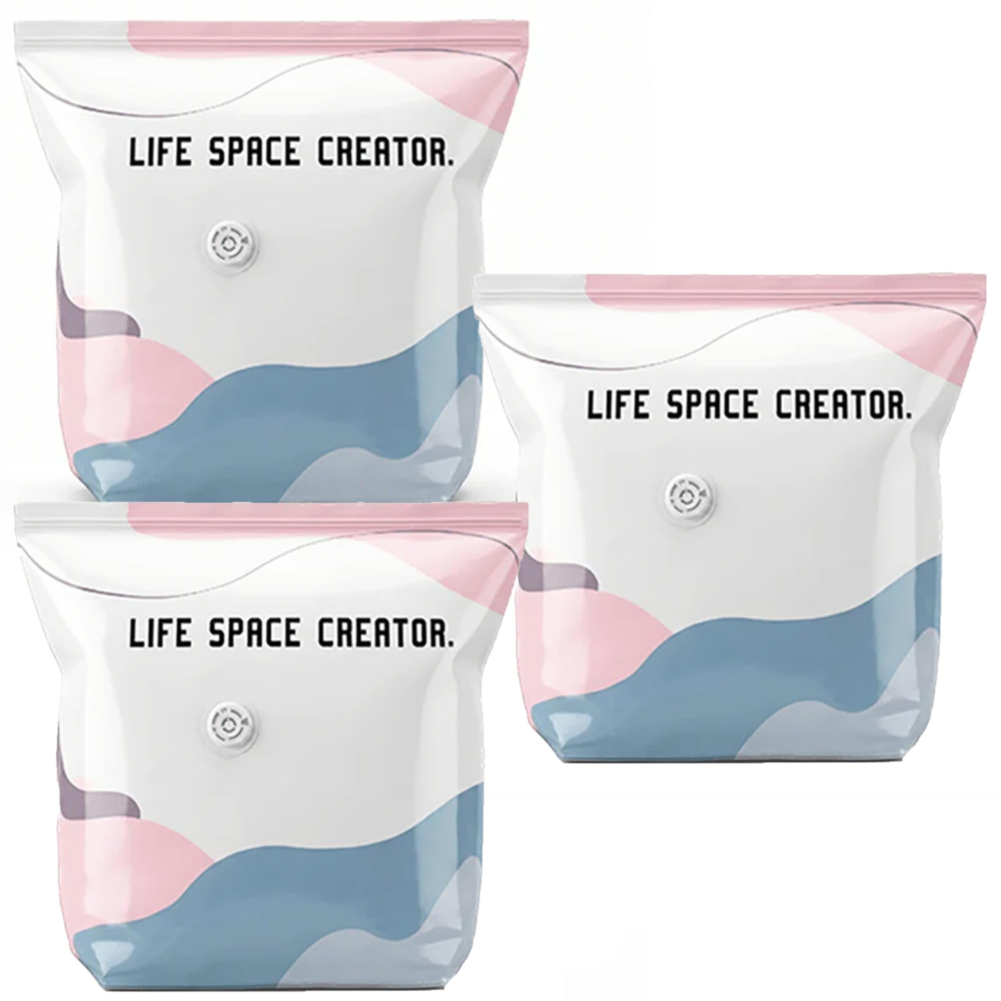 Extra Large No Pump 3D Vacuum Storage Bags,3-Sec Fast Compression, No Pump Needed,Extra Large Storage Bags,Roll-Up Compression,Vacuum Storage Bag For Clothes Duvet Travel And Home (3PCS, 100x80x30cm)