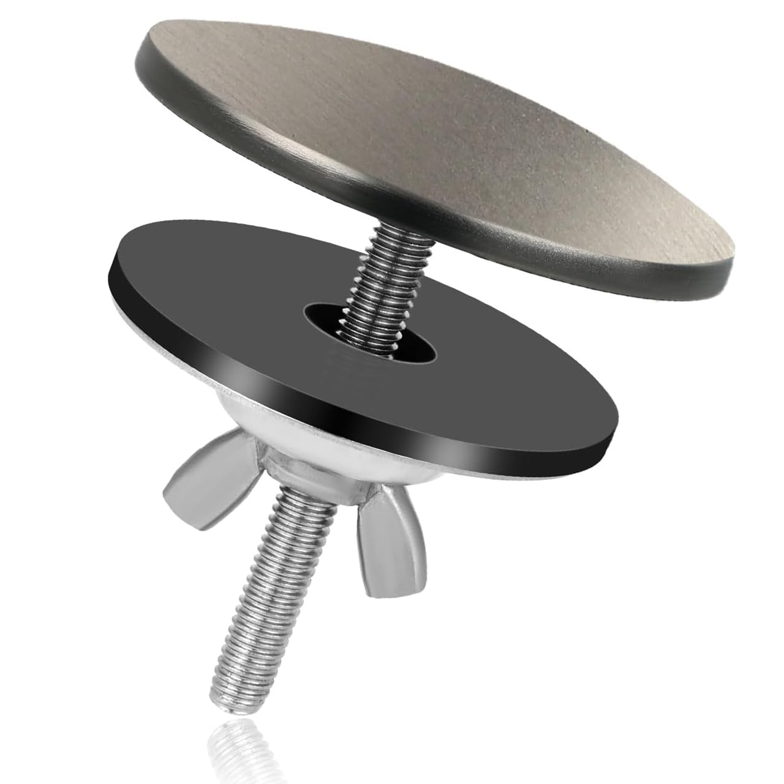 HXJFGDM Gunmetal Grey Stainless Steel Hole Cover for Sink & Tap