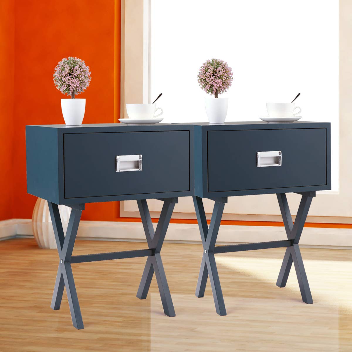 Set Of 2 Sofa Bed Side End Table Nightst Buy Online In Macedonia At Desertcart