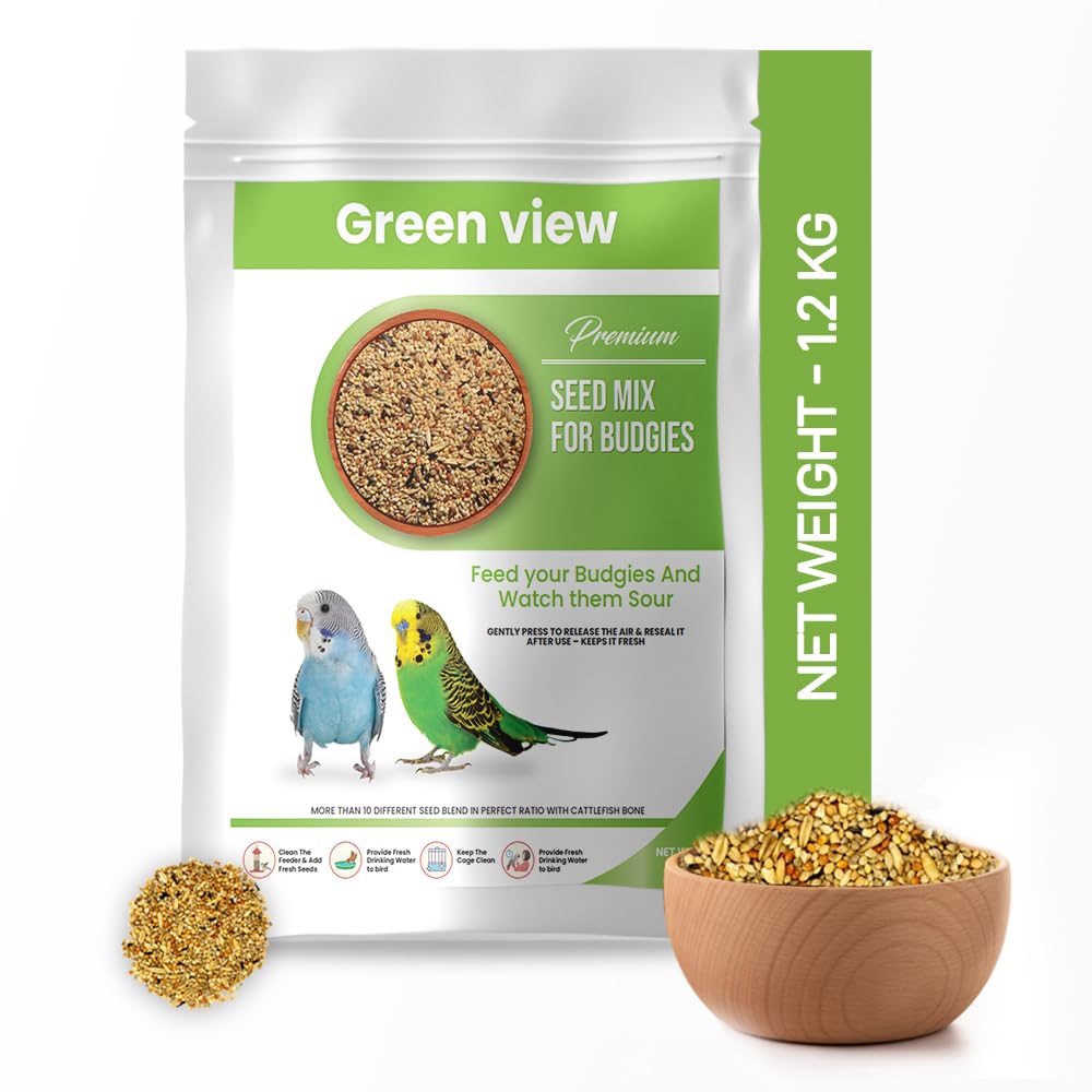 Green view Quality Seed Mix for Budgies Net Weight 1200 GM (B0CSZ367JL) Amazon Price History, Amazon Price Tracker