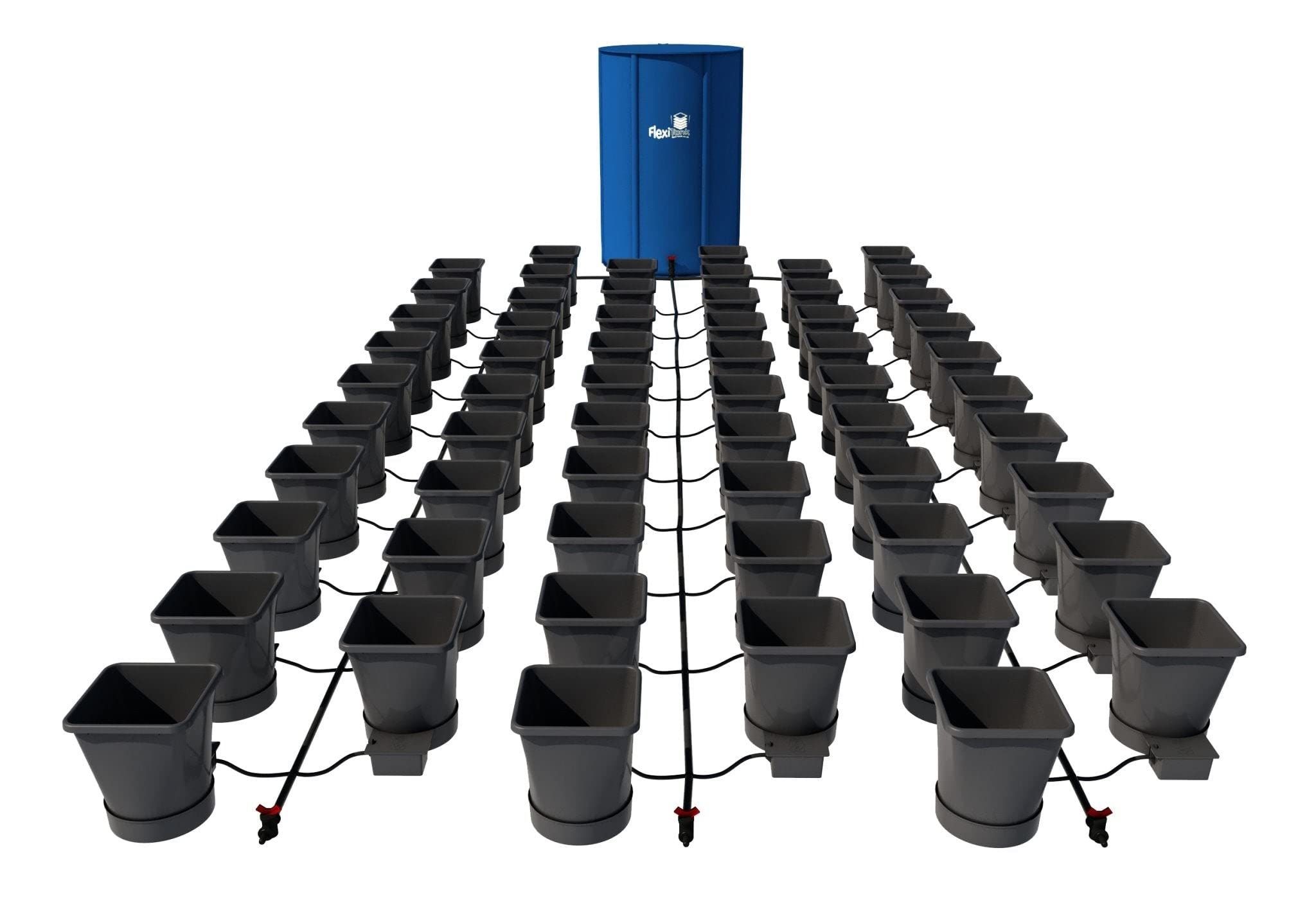 Happy HydroAutoPot XL Systems, 1-100 Pots, 6.6 Gallon (6.6gal, 60 Pot XL with Reservoir)