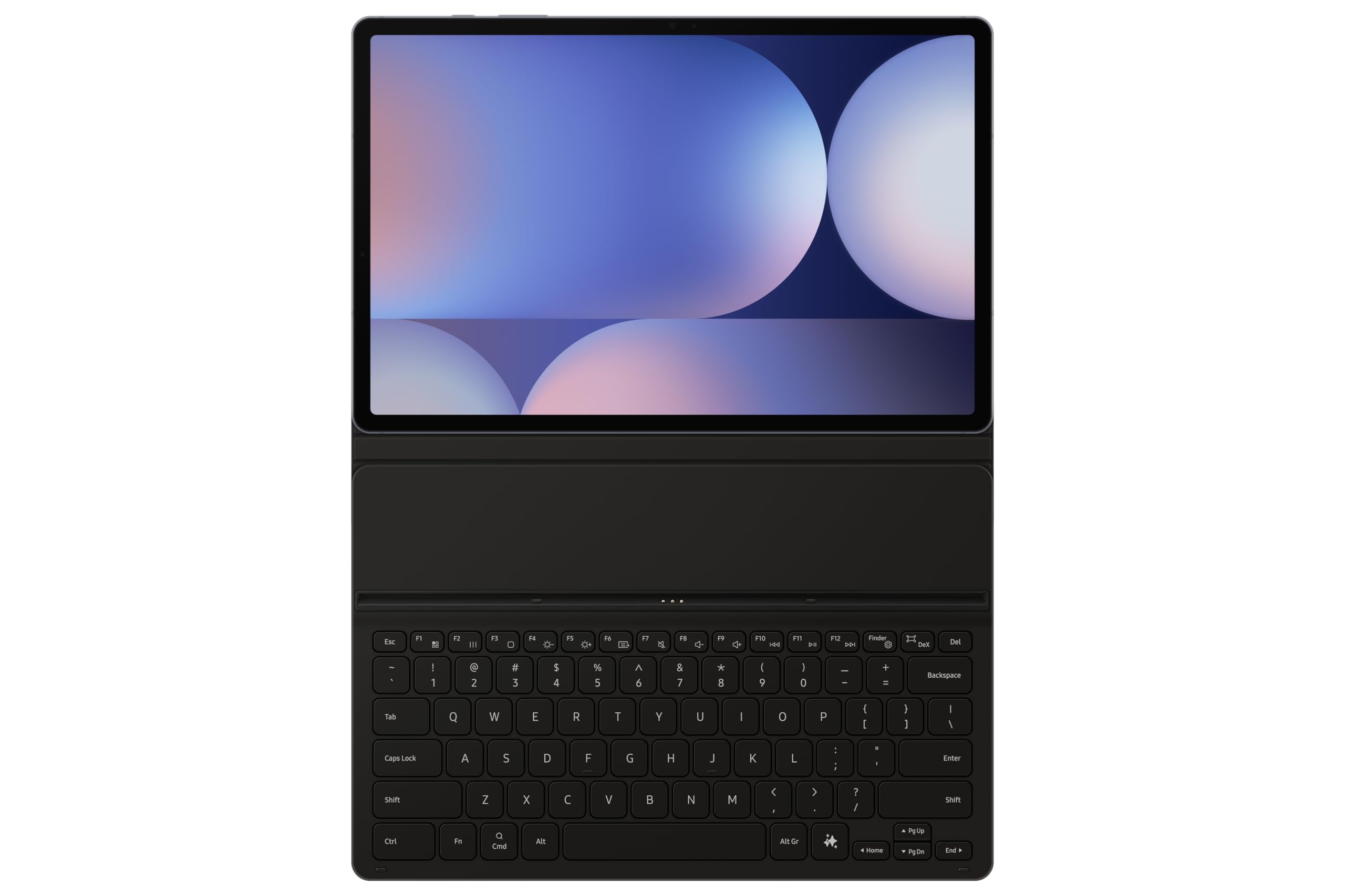 Samsung Book Cover Keyboard Slim EF-DX820 für das Galaxy Tab S10+| Tab S9+| Tab S9 FE+ mit QWERTZ-Tastatur und AI-Taste, Einteilige Tablet-Hülle, schlankes Design, S Pen Fach, Schwarz