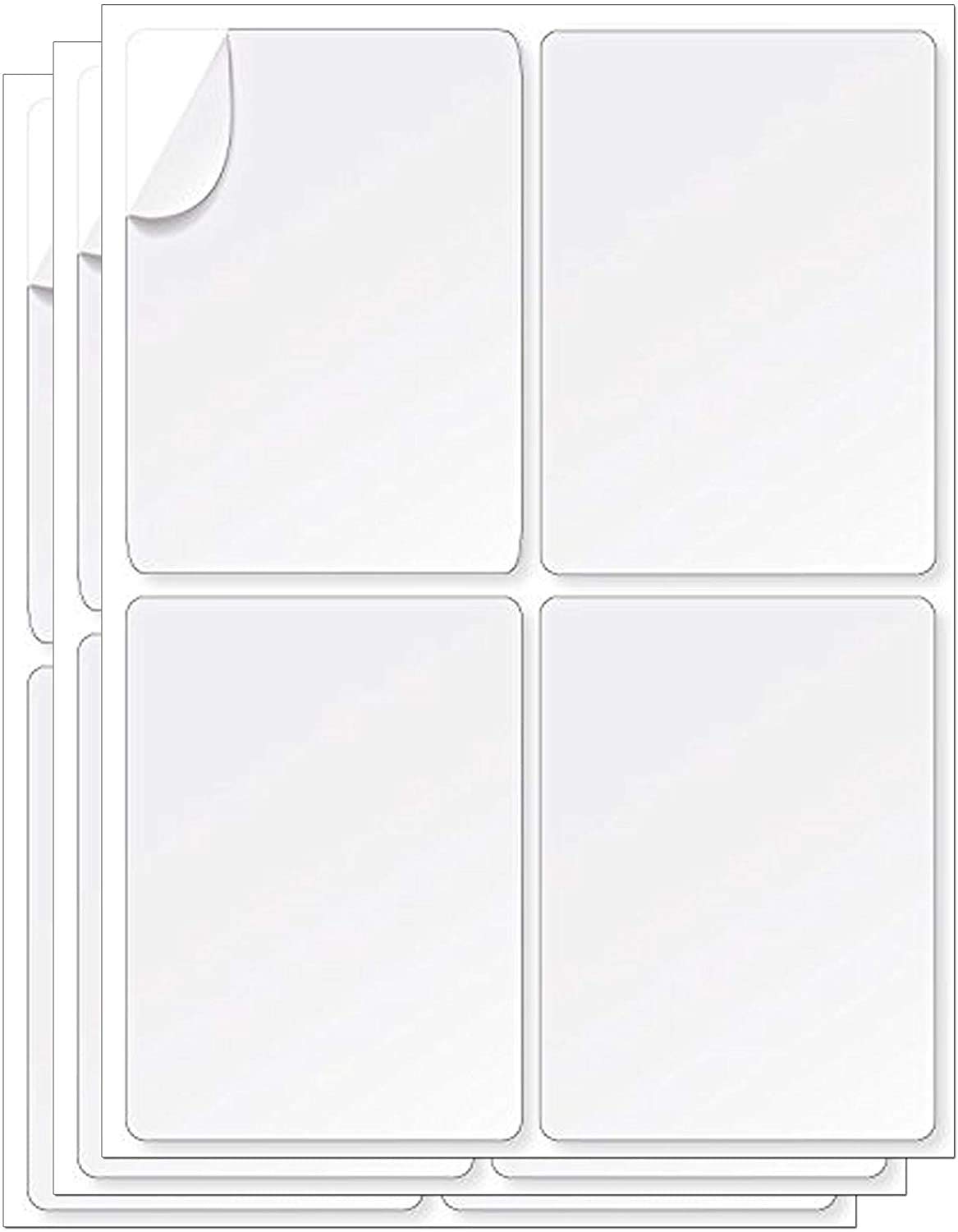 enKo 3-1/2 x 5 Inch Label - White Blank - 4 Up Per Sheet Shipping Address Mailing Labels for Laser Inkjet Printer (100 Sheets, 400 Labels)