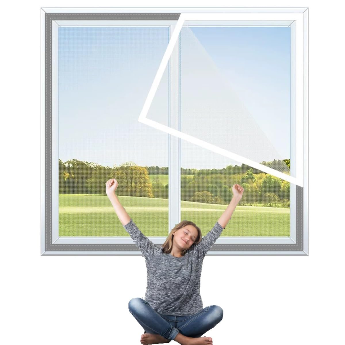 ZGWRYI Fly screen door magnet,magnet insect protection balcony door,fly screen door insect protection magnetic curtain,no drilling for balcony doors patio door(Gray,50 * 100cm)
