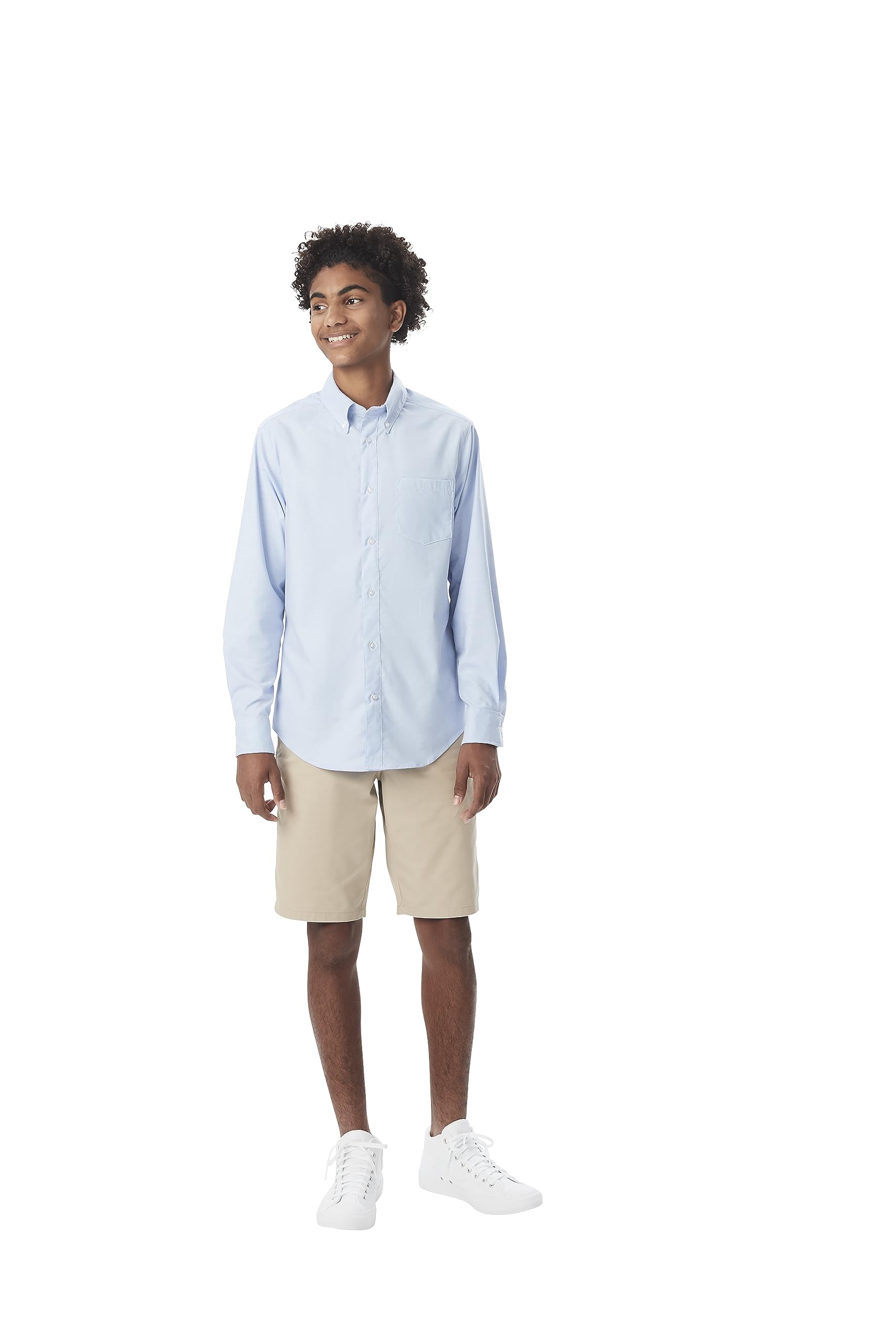 French Toast Men's Adjustable Waist Flat Front Short