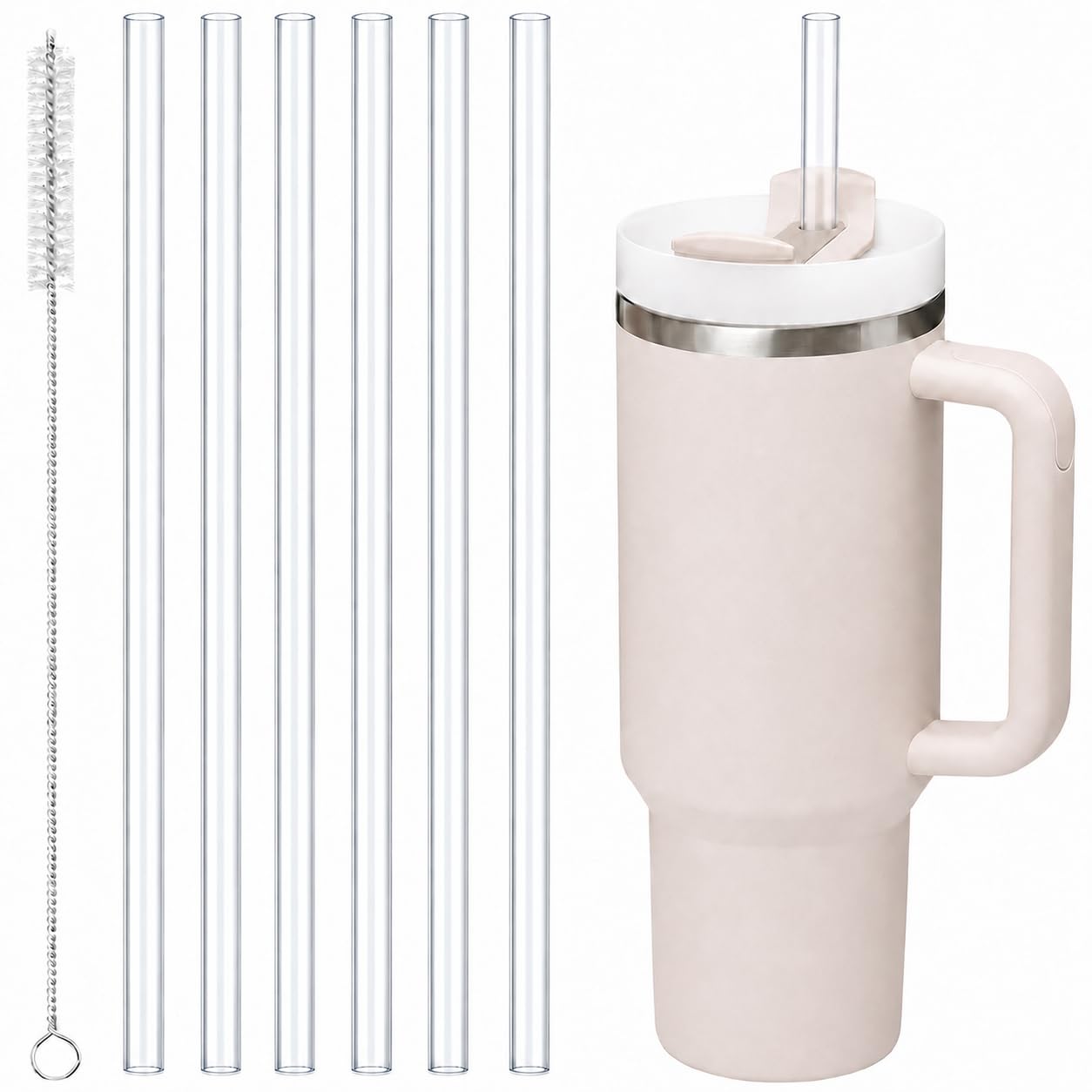 Joshey Replacement Straws for Stanley Quencher 40oz Tumbler, 6 Pack