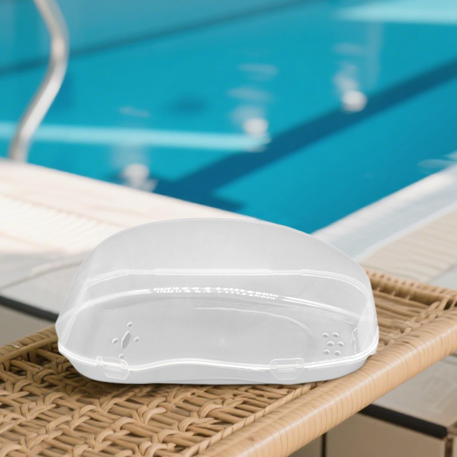 Genérico Estuche Para Gafas De Natación Y Buceo, Caja de Almacenamiento para Gafas de Buceo, Almacenamiento Amplio Para Gafas De Natación, Funda Portátil Para Gafas De Buceo Adultos Y Niños