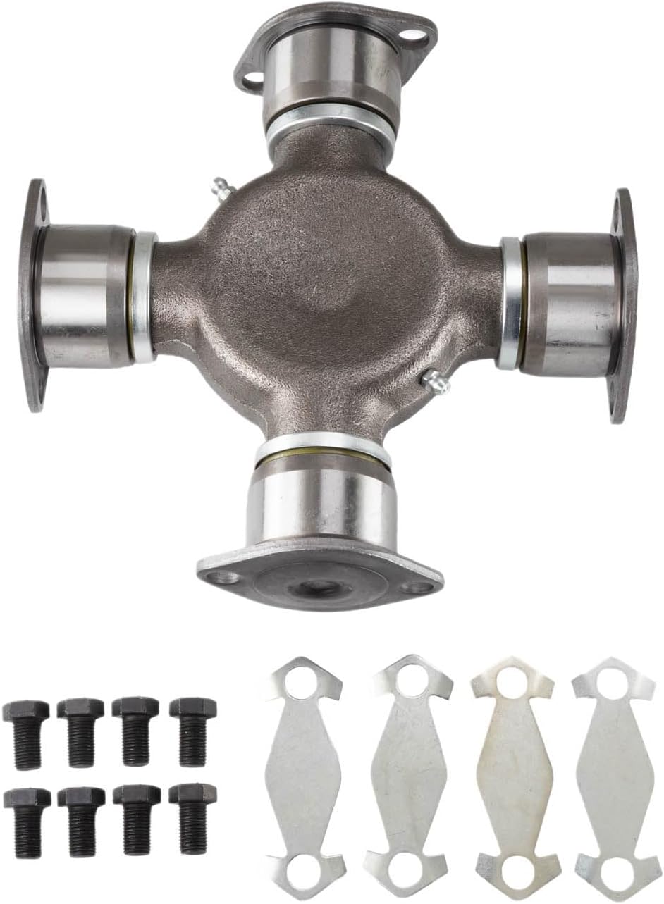 World American 5-281XRM 1810 Series Universal Joint BP Style, 1.938" Bearing Cap, 7.547" Plate Width, Greasable - Replaces for Spicer 5-281X, Meritor CP18N, Automann 752.5281X