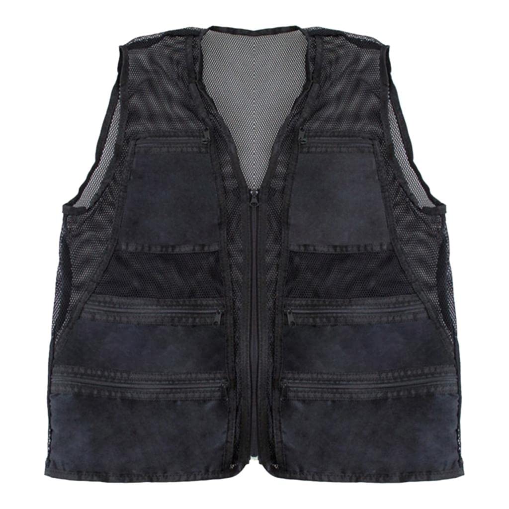 Mens Mesh Fishing Vest Summer Breathable Multi Pockets for Travel Hiking-image-32