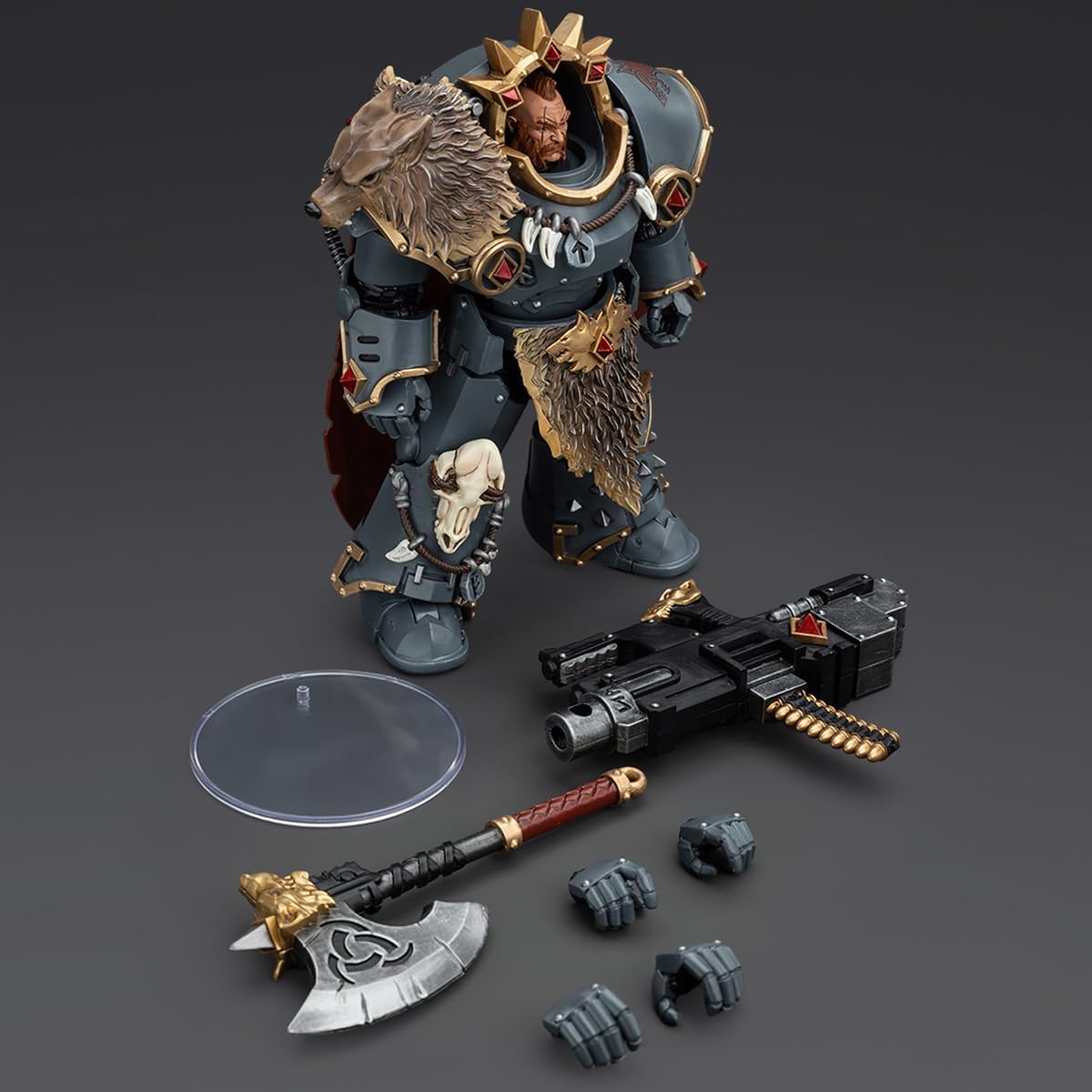 JOYTOY1/18 Warhammer 40,000 Action Figure Space Wolves Hvarl Red-Blade Collection Model Birthday Gift