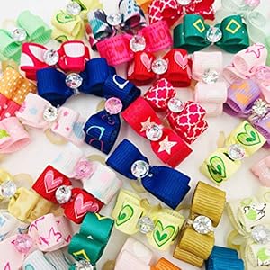 100PCS50PAIRS-Small-Mini-Dog-Hair-Bow-1-Inch-for-Extral-Small-Girl-Puppy-Doggy-Cat-Kitten-Rabbit-Poodle-Bowknot-Radom-PatternGrooming-Accessories - Cucciolini Doodles   100PCS50PAIRS-Small-Mini-Dog-Hair-Bow-1-Inch-for-Extral-Small-Girl-Puppy-Doggy-Cat-Kitten-Rabbit-Poodle-Bowknot-Radom-PatternGrooming-Accessories