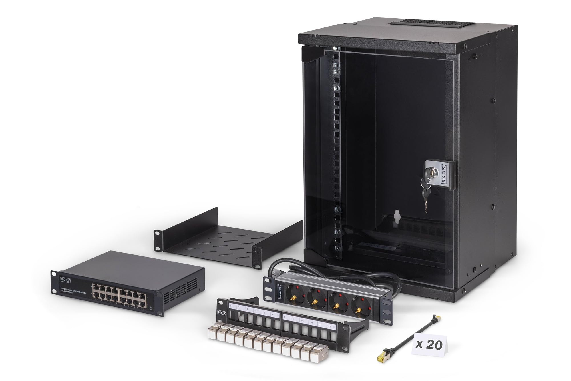 Digitus NetzwerK-Set Soho Pro, 254 Mm (10") - 9he, 315 X 300 Mm (b X T) (dN-49103-Set)