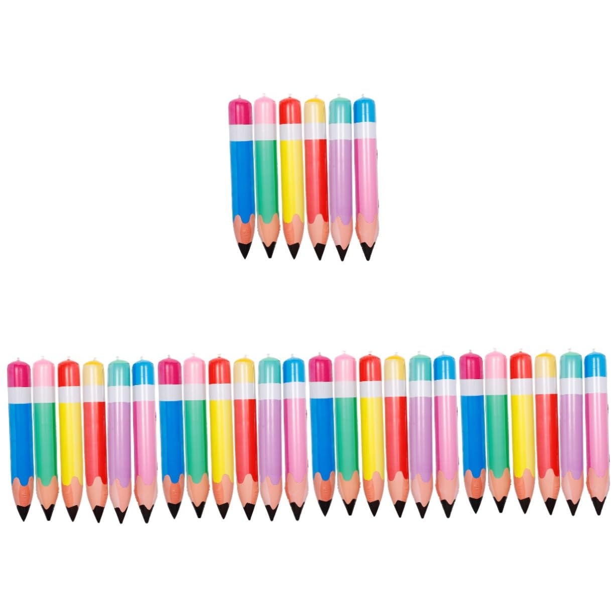 TOPBATHY 30 Pièces crayon gonflable Fournitures scolaires gonflables PVC géants