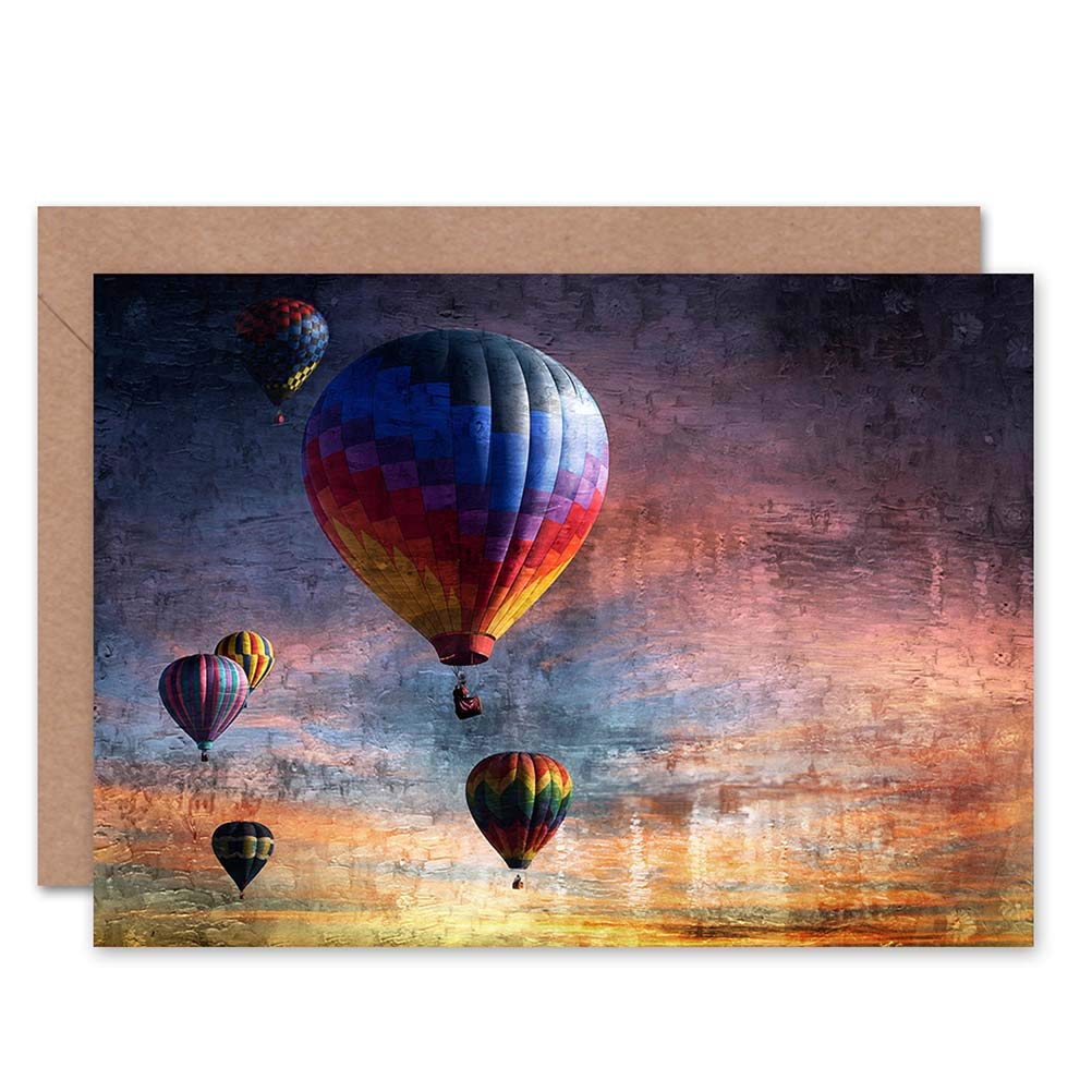 Wee Blue Coo GREETINGS CARD PAINTING DIGITAL PHOTO HARRY BALLOON FEST FOR FUN
